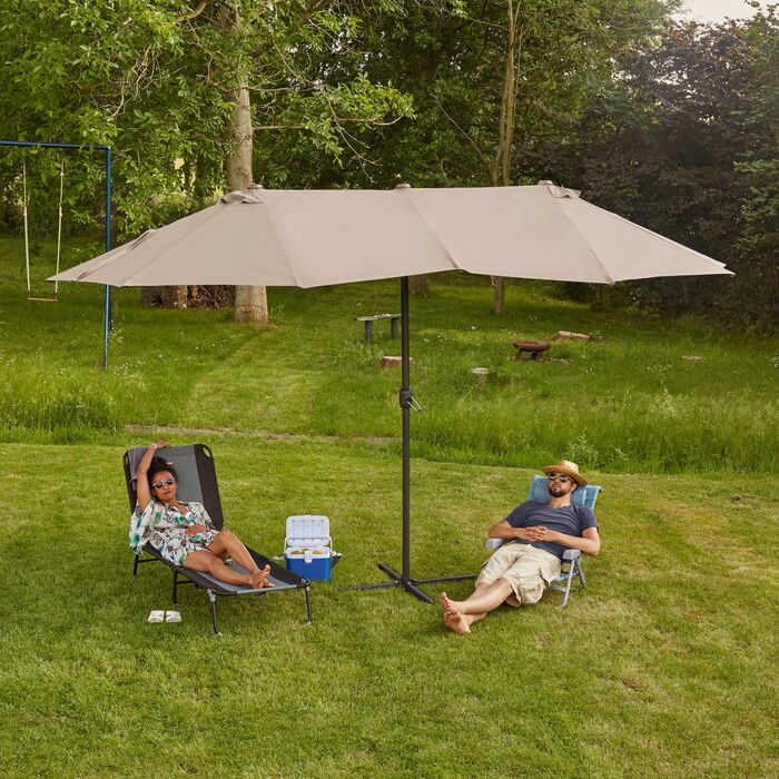 Relaxdays Подвійний парасоль від сонця 460 x 270 см