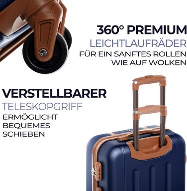 Набір валіз FERGÉ Milano 5-ти частинний (3 розміри) + сумка для подорожей + органайзер для туалетних аксесуарів - 3 шт.