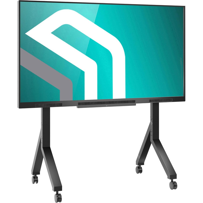 ONKRON Телевізійна стійка на коліщатках для телевізорів 70-110 дюймів, до 125 кг, з полицею, VESA 200x200-1000x800, чорна TS2081-B TS2081