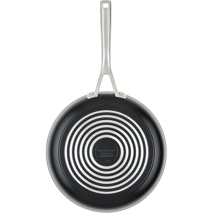 Сковорода-гриль KitchenAid з виливом, харт-елоксирована, з антипригарним покриттям, квадратна, 29 см, матовий чорний