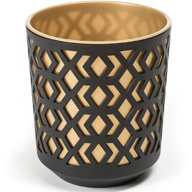 Квітчанка KONZEPT 30 см, 12 л, пластик, для дому та балкону, чорно-золота