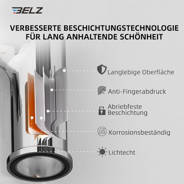 Змішувач для ванної кімнати BELZ, одноручний, для умивальника, хром, водозберігаючий, енергозберігаючий, висота виливу 78 мм