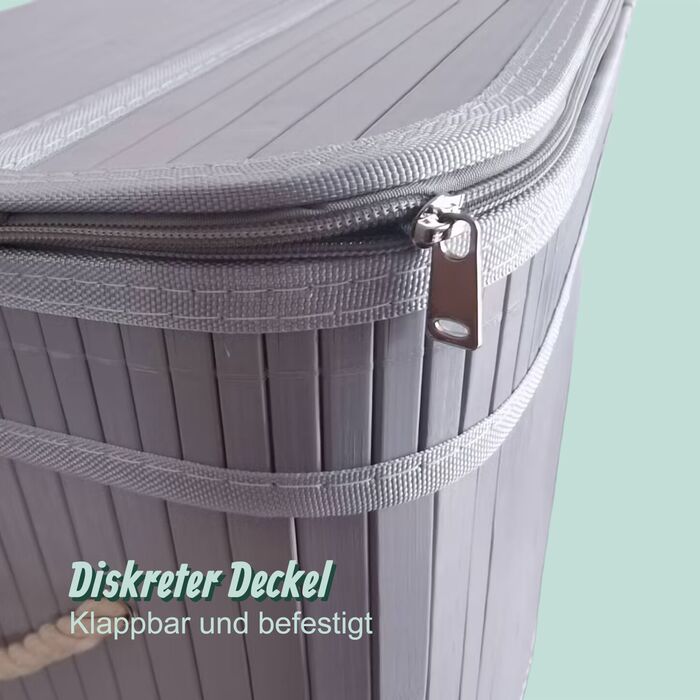 Кошик для білизни Relaxdays з бамбука з 3 відділеннями