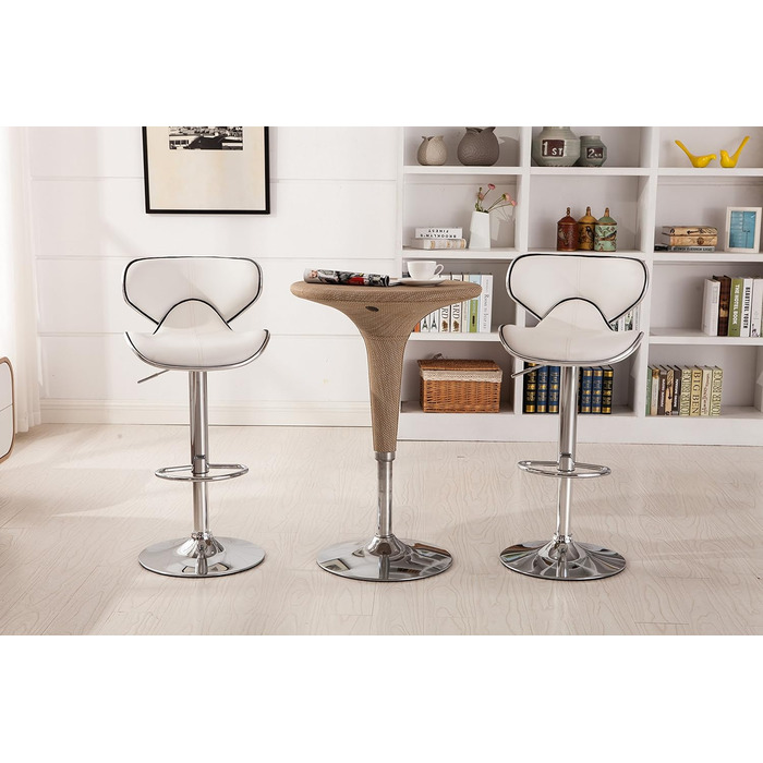 Барний стільць Roundhill Furniture Masaccio з м'яким сидінням з екошкіри, поворотний, з підйомним механізмом, сірий (набір 2 шт.)