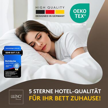 Чорнобиле ковдра LILENO HOME 4-сезонів 135x200 см [1 шт] - ковдра на всі сезони для комфортного сну - літня/зимова ковдра 135x200 см, витримує прасування до 95°C - 1 шт.