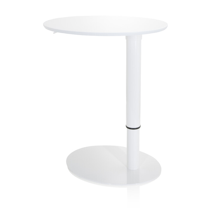 Столик приставний STAND III, овальний, білий, 65 x 50 см, hjh OFFICE