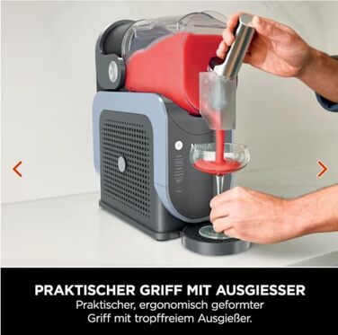 Машина для приготування смузі Ninja SLUSHi, для смузі, коктейлів, фраппе, молочних коктейлів та замороженого соку, без льоду, технологія WhisperChill, об'єм 1.9 л, Orange FS301EUOR