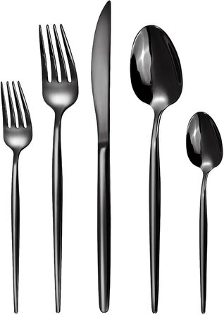 Набір столових приборів на 6 осіб, Targzier, 30 предметів, нержавіюча сталь, кольоровий, для кухні/готелю/ресторану, преміум-якість, придатний для миття в посудомийній машині