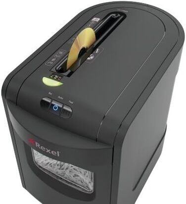 Шредер Rexel REM820 для документів, мікроріз, ручний привід, 23 л, чорний