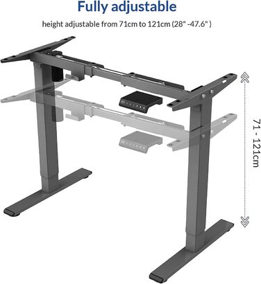 Стол робочий електричний регульований FLEXISPOT EF1 140x80 см - Магогоний, сірий каркас, пам'ять, швидка збірка
