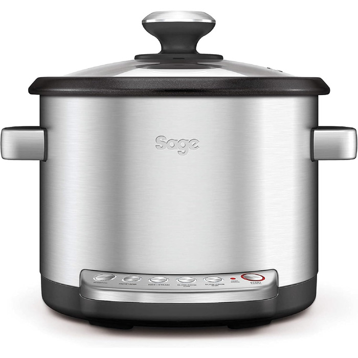 Мультиварка Sage The Risotto Plus: рисоварка, мультикухня, повільна плита, 3.7 л, нержавіюча сталь