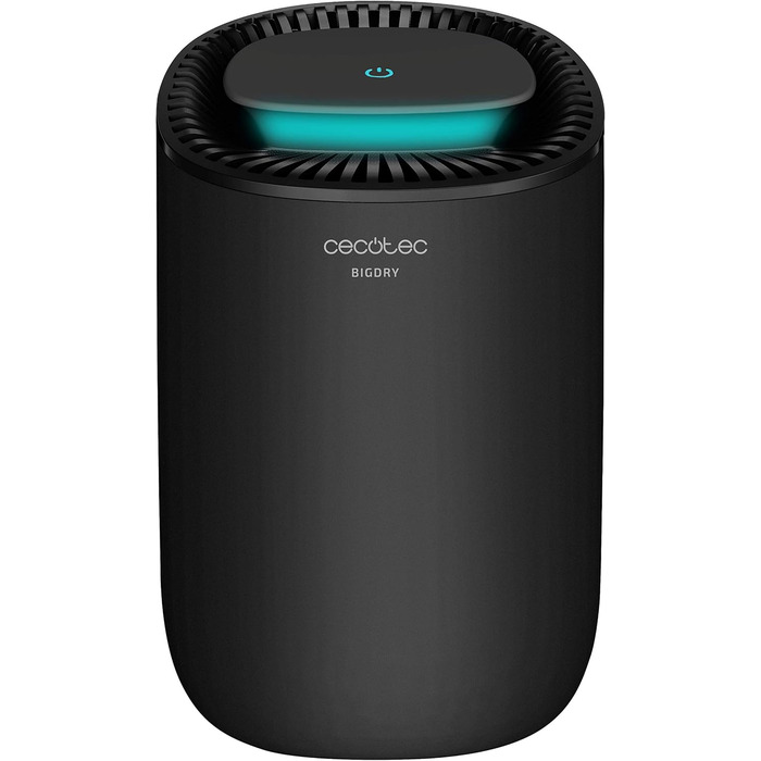 Зволожувач повітря Cecotec BigDry 2000 Light Black – 300 мл/день, резервуар 0.6 л, площа покриття до 20 м², споживання 23 Вт