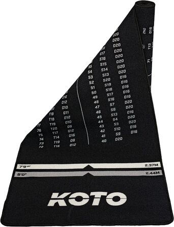 Килим для дому KOTO для гри в дартс 285х80 см чорний