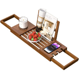 Підставка для ванни з теку - розширювана, для ванни, Hoz, унікальний подарунок на новосілля