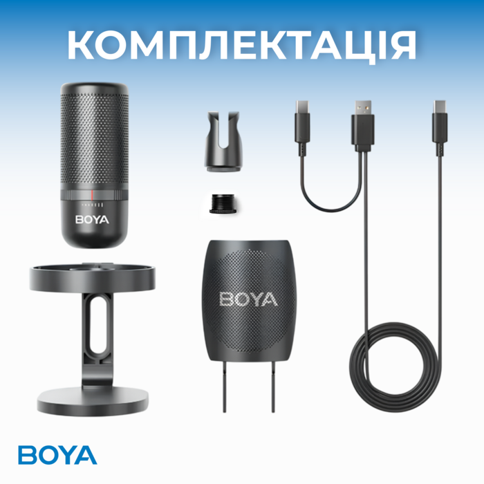 Мікрофон конденсаторний BOYA K3-02 RGB Black
