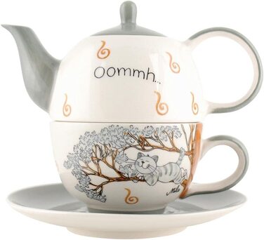 Керамічний чайний сервіз 440s.de Mila чай для одного, Oommh Cat Pure Relax МІ-99184 4045303991842