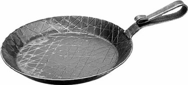 Що стосується сковороди з чавуну без покриття в Німеччині Ø 20 см, Висота 3 см-чавунна сковорода для сервірування, придатна для індукції, з вигнутим