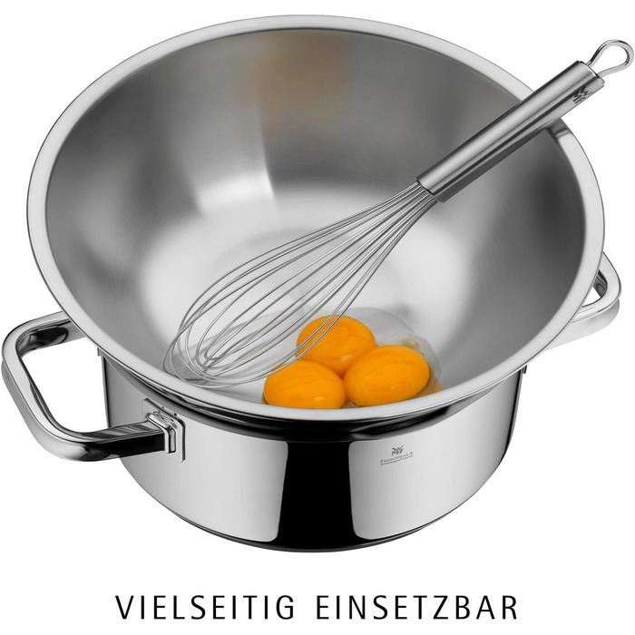 Набір кухонних мисок WMF Gourmet 4 шт. з нержавіючої сталі, 0,75л - 2,75л, миски для приготування, салатники, сервіровочні миски, Cromargan, з можливістю складання