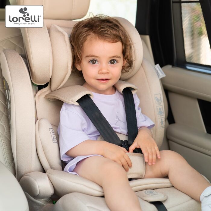 Автокрісло Lorelli Adventure i-Size 9-36кг, сіре - з регульованою підголівником та 5-точковим ременем безпеки
