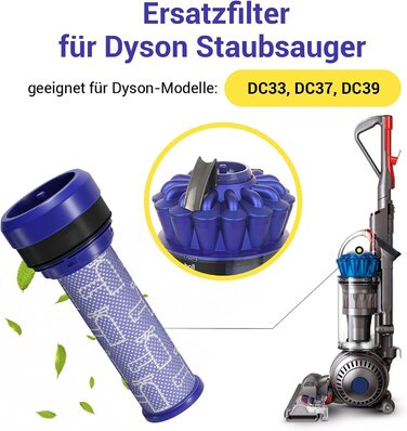 Заміна фільтра переднього приводу VIOKS для фільтра двигуна Dyson 923413-01 / заміна фільтра Dyson для ручного пилососа Dyson & Dyson Dc33c, запасні частини Dyson DC37 3 шт.