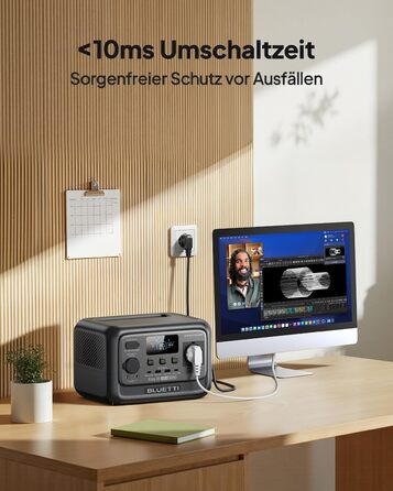 BLUETTI Elite 30 V2: Портативна електростанція 288 Wh, LFP акумулятор, 600W, Power Lifting 1500W, сонячний генератор для кемпінгу та екстрених ситуацій