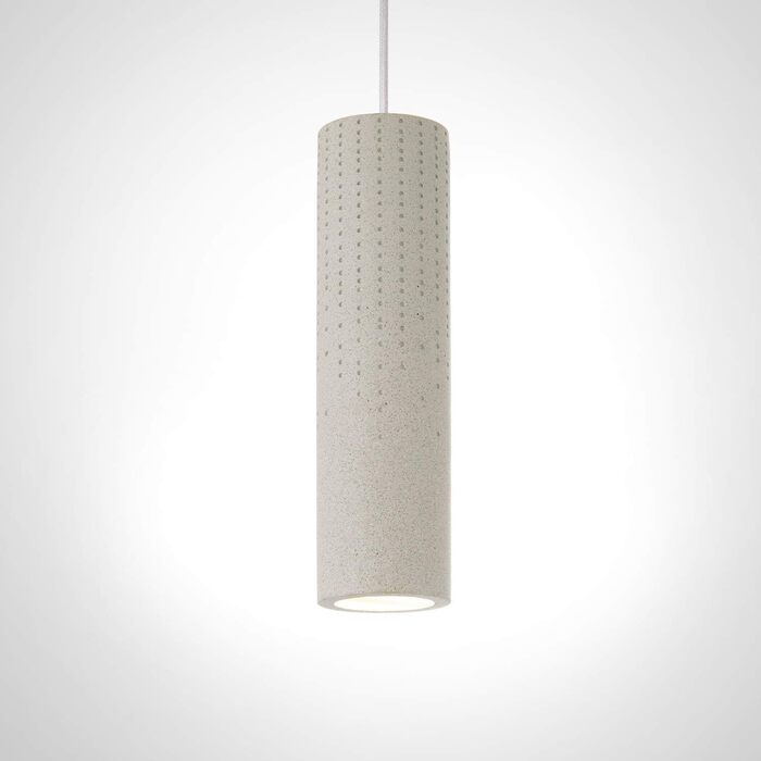 Світлодіодний підвісний світильник Paco Home, GU10, лампа для вітальні, їдальні, кухні, регулюється по висоті, колір бетон-піщаник-білий, колба без лампочок Бетон-піщаник-білий без лампочок