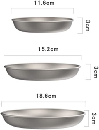 Набір титанових туристичних тарілок TIANDLIFE 3 шт.