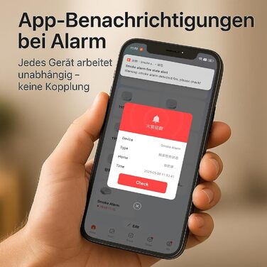 Пожежні сповіщувачі для дому та офісу з фотоелектричним датчиком на 10 років, оптичний димовий сповіщувач, 5 років, працює від батарейки, 2 шт.