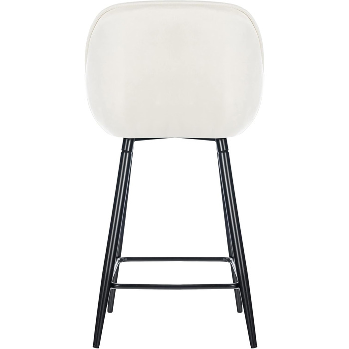 Барні стільці Gibson, 2 шт. - рожеві, з підніжкою, з велюру, для кухні/бару