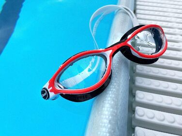 Окуляри Cressi Thunder - окуляри для плавання для дорослих преміум-класу з захистом від запотівання і 100 захистом від ультрафіолету (чорно-біла прозора лінза лайма)
