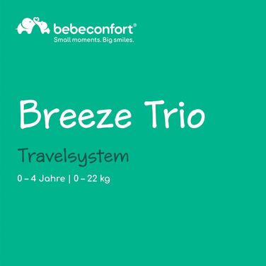 Дитяча коляска Bebeconfort Breeze Trio 3-в-1, 0-4 роки, до 22 кг, i-Size, компактна, сірий камінь
