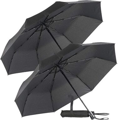 Набір з 2-х автоматичних кишенькових парасольок, до 40 км/год, Ø 100 см (кишенькова парасолька)
