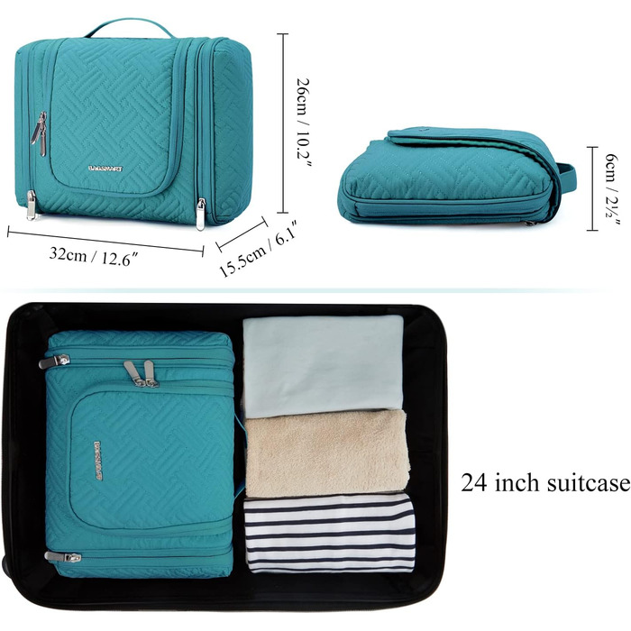 Жіночий клатч-органайзер BAGSMART travel clutch organizer (L, синій-2)