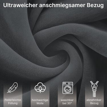 Подушка для вагітних ELONEO NEU для сну на боці, подушка для годування, XXL, антрацит. Комфортна подушка для вагітності, читання, пральна