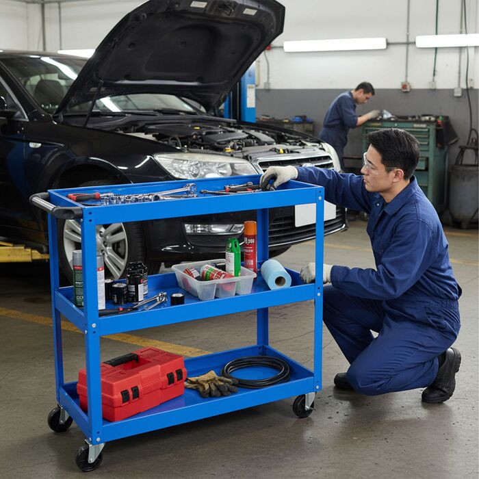 Робочий візок Relaxdays з 3 ящиками