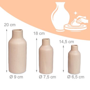 Набір ваз Relaxdays (3 шт.)