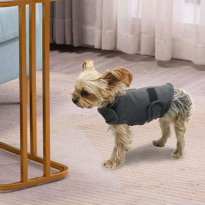 Зручна собача шуба каттамао для зняття занепокоєння, заспокійливий жилет, сорочка Доннер, куртка для собак S, M, L, XL (X-Small (комплект з 1), Сірий)