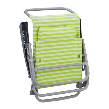 Розкладний шезлонг Relaxdays з подушкою для шиї