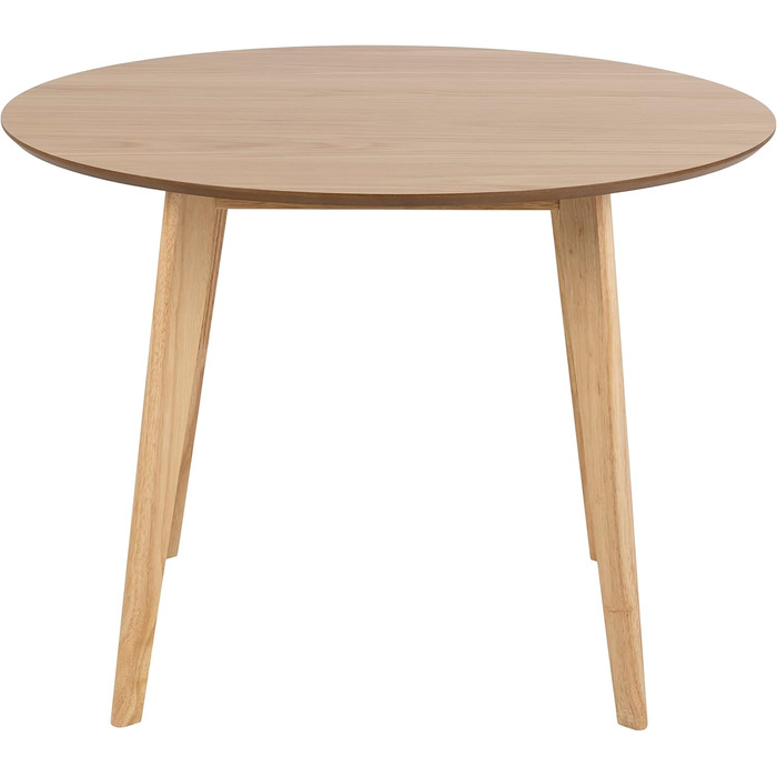 Стіл обідній Roxanne Runder від AC Design Furniture: круглий, Ø 105 см, висота 76 см, шпон дуба, для кухні/їдальні, сучасний ретро стиль