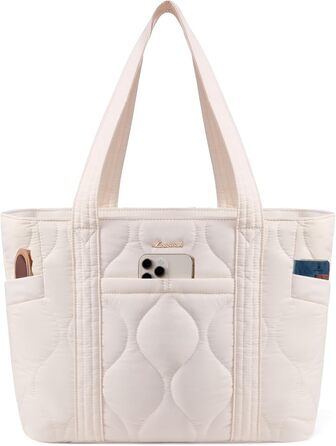 Сумка для ноутбука LOVEVOOK: жіноча сумка-шоппер середнього розміру (15.6 дюймів, бежева)