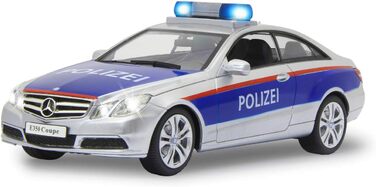 Модель Mercedes-Benz E350 Coupe 1:16 JAMARA 410023, 2.4GHz, срібно-червоний, поліцейська, зі звуковими та світловими ефектами
