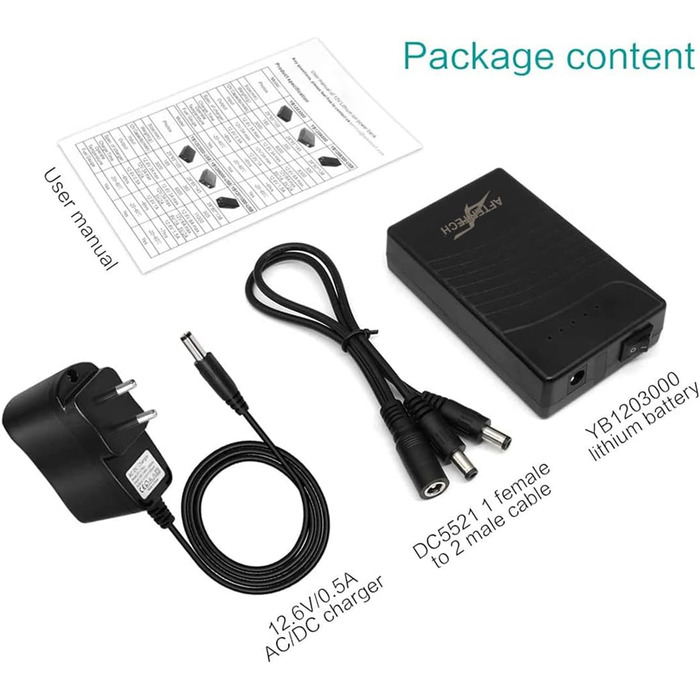 AFTERTECH Mini UPS Powerbank 12V 3000mAh: Джерело безперебійного живлення з USB-виходом