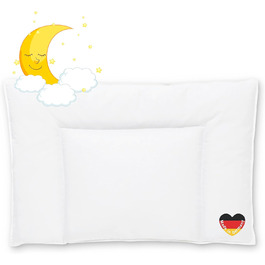 Дитяча подушка Koru Kids® 40x60 см – 100% бавовна, Oeko-Tex, Made in Germany, наповнювач 100г пуху
