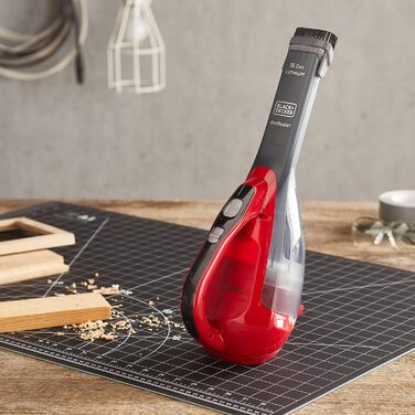 Акумуляторний ручний пилосос BlackDecker Dustbuster DVA320J (10,8 В, 2,0 Агод, з циклонною дією, висувною щілинною насадкою та розкладною щіткою для м'яких меблів, акумуляторний пилосос із насадкою з довгим всмоктуванням) Титан (10,8 В (16,2 Втгод))