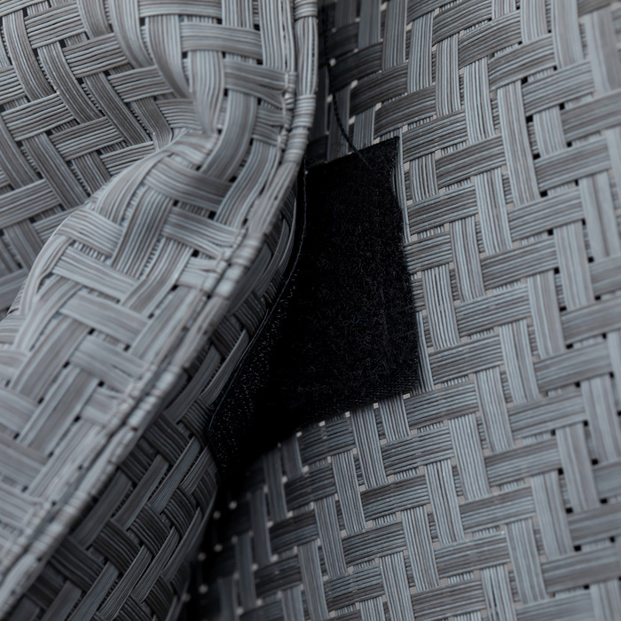 Крісло-гойдалка, шезлонг з підголовником для саду, маятникове крісло, витримує до 160 кг, Textilene, сірий колір, розмір 61 x 160 x 79 см