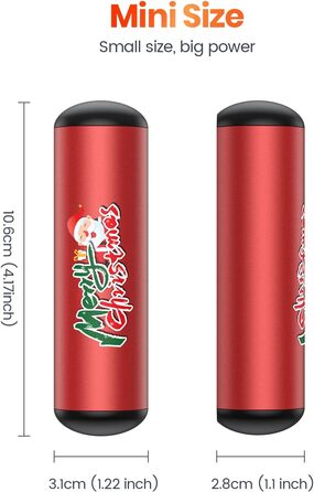 Електричні грілки для рук Warmco 2 шт, 10000 mAh, багаторазові, 3 режими нагріву, Powerbank, Червоний