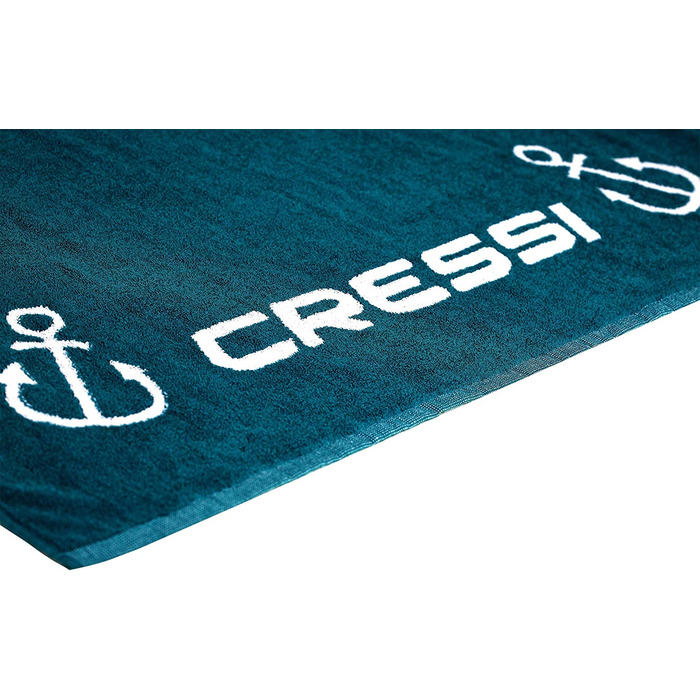 Пляжний рушник Cressi Cotton Frame-пляжний рушник для дорослих / Спортивний рушник високої якості 90x180 см (бірюзового кольору)