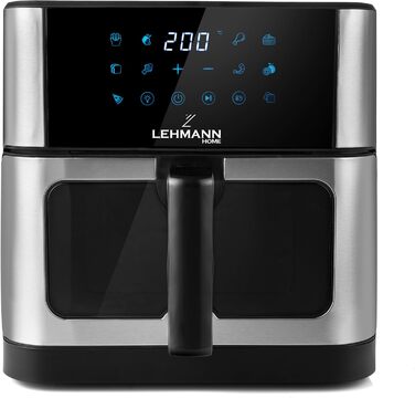 Фритюрниця повітряна LEHMANN XXL з 2 камерами (10л), 13 програм, touch display, антипригарне покриття