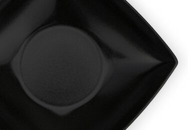 Консімо. Набір з 6 мисок для супу - Тарілки для пасти - Глибокі миски - На 6 персон - Керамічна миска - Салатна тарілка EPIRI Можна використовувати в мікрохвильовій печі - 17x17 см - 500 мл - Глянець (матовий чорний)