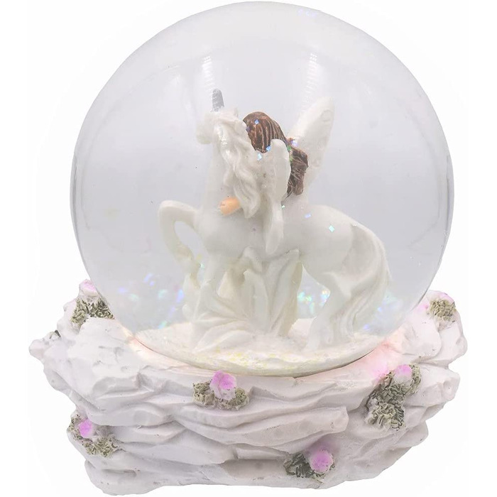 Подарукастадль Снігова куля із зображенням єдинорога (ельф стоїть)